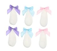 Warmhm Épingles à Cheveux Oreilles de Lapin en Peluche Lot de 3 Paires Nœud Décoratif Accessoires pour Cheveux Fête pour Garçon et Confortables et