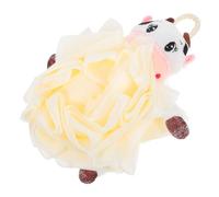 Warmhm Éponge de Bain Bébé Motif Vache Ultra Douce en Maille de Bain pour Garçon et Filles Loofah à Bulles pour Petites Filles Ludique et Sécuritaire