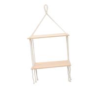 Warmhm Étagère Murale Corde de Coton Naturelle à Suspendre Rangement Décoratif Suspendu Support de Stockage pour Salle de Bain et Salon Design Tissé Artisanale