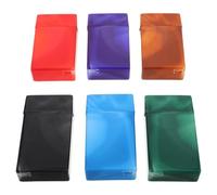 Warmhm Étui à Cigarettes Plusieurs styles en Plastique Motif Marbré Coloré , Grosse Capacité 6pcs , Portable et Fin Couleur Aléatoire pour Conduite ou Plusieurs styles