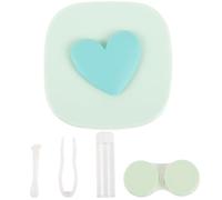 Warmhm Étui Lentilles Contact Petit et Léger Plastique avec Miroir Boîtier Portable pour Rangement Hygiénique des Lentilles Compagnon de Voyage Pratique pour Yeux Gauche et Droit
