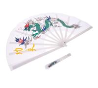 Warmhm Éventail Pliant à Main Traditionnel Chinois Léger pour Tai Chi Danse et Décoration Ventilateur Manuel Portable avec Design Artistique Dragon et Phénix