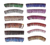 Warmhm Extensions de Cils Pailletées 6 Paires 15 Mm Faux Cils pour Maquillage de Fête et Looks Spectaculaires Couleur Aléatoire