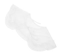 Warmhm Fausse Ruchée Mousseline Blanche Accessoire Chic pour Pulls et Tee Shirts Sans Amovible Style Lotus pour Femmes