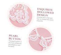 Warmhm Faux Col Dentelle Blanc pour Femmes, Col Amovible Ajouré, pour Chemise et Jupe Casual