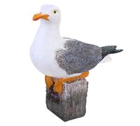 Warmhm Figurine de Goéland en Résine Statuette d'Oiseau de Jardin Sculpture de Goéland Statue d'Oiseau Amusante pour la Maison Le Patio la Pelouse Le Jardin