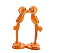 Warmhm Figurine Singe Résine Couple Amoureux Sculpture Décorative pour Salon Chambre et Bureau Ornement Romantique pour Étagères et de Saint Valentin