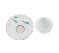 Warmhm Filtre à Thé En Céramique Avec Base En Bambou Naturel Infuseur à Thé Fin Pour Amateurs Adapté Maison Et Bureau Infusion Précise Résidu