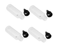 Warmhm Flacon Compte-Gouttes Transparent 6Pcs Bouteille en Plastique avec Couvercles pour Peinture et pour Art et Décorations