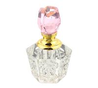 Warmhm Flacon Rose en Cristal Artificiel Rechargeable de Parfum avec Bouchon de Rose Base Stable Design Vintage et Décoratif pour Salle de Bain ou Chambre
