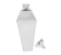 Warmhm Flasque Acier Inoxydable Forme Cercueil avec Entonnoir Étanche pour Whisky et Liqueur Portable pour Voyage Halloween et Activités Extérieures Décoration Gothique Compacte