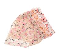 Warmhm Foulards Pour Cheveux Bandana Triangulaire à Fleurs Coloris Blanc Rose Et Kaki, Textile Léger Élastique Pour Femmes, Style Champêtre Quotidien Et Accessoires Mode