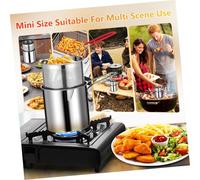 Warmhm Friteuse Inox avec Panier et Couvercle Intégré Set Multifonction pour Friture Cuisson et Mijotage