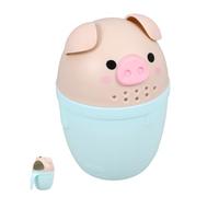 Warmhm Gobelets de Bain Forme de Cochon Cuillère de Bain pour Garçon Fille Rinçage Rapide avec Poignée