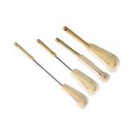Warmhm Goupillon de Nettoyage à Longue Tige 4 Pièces pour Bouteilles et Tasses en Nylon et Bois