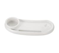 Warmhm Handrarte de l'assiette taille portable poussette plateau snack plateau de poussette universel amovible assiette de poussette pour la nourriture Plastique blanche