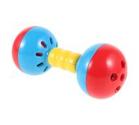 Warmhm Hochet Léger à Double Cloche Plastique pour Garçon Fille Instrument Musical Éducatif pour Éveil et Coordination Adapté Maternelle Jeu Interactif Parent-garçon Couleur Aléatoire