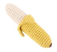 Warmhm hochets de poignet de bébé jouets au crochet bébé hochets jouets pour les nouveau-nés jouets pour bébés doux peluche nouveau-né hochet de bébé fil de coton Yellow