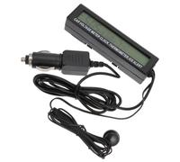 Warmhm Horloge Électronique de Voiture Noir 12v Affichage Numérique | Température Intérieure et Extérieure, Rétroéclairage Bleu et Orange, Lecture Facile, Conduite de Nuit