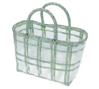 Warmhm Jelly Tissé Main pour Femme Cabas Décontracté Résistant avec Anse Cylindrique Confortable pour Plage Courses Format Petit Vert