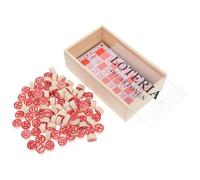 Warmhm Jeu de Bingo Russe Loto avec Plateau Numéroté et Jetons, Boîte de Rangement Portable, Jeu de Société Logique pour Fêtes en Famille et Développement de L’Esprit D’équipe