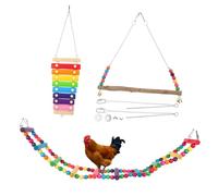 Warmhm Jouets pour Perroquets Jouets à Mâcher Suspendus Balançoire Amusante pour Poulets Escalade pour Cages à Animaux