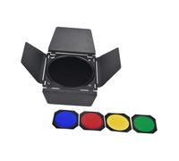 Warmhm Kit 4 Volets de Barrière Lumineuse 18 CM Nid D’Abeille et 4 Filtres de Couleur pour Éclairage Photo Accessoire de Lampe de Photographie Déflecteur de Lumière pour Studio