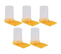 Warmhm Kit 5 Pièces Abreuvoir pour Abeilles en Plastique Jaune, Facile à Utiliser, Ne Perd Pas la Chaleur, pour Apiculture et Alimentation des Abeilles