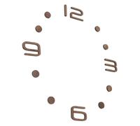 Warmhm Kit Chiffres Horloge Murale Chiffres Arabes en Bois Noyer 23 Cm Autocollants DIY Décoration Maison Bureau