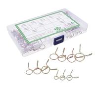 Warmhm Kit de 400 Colliers de Serrage à Ressort en Acier Zingué Coloré Réglables et Renforcés pour Réparation Tuyaux D’Arrosage Conduites D’Eau et Carburant - Usage Maison Automobile