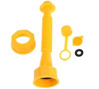 Warmhm Kit de Remplacement Buse Double Flexible Jaune avec Bouchon D'aération et Joint pour Fût D'huile Plastique, Buse Utile pour Ravitaillement Carburant Jardinage et Machines