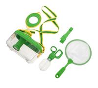 Warmhm Kit d'Exploration d'Insectes pour Garçon et Filles Boîte d'Observation Transparente Pince à Épiler Loupe et Filet à Lépidoptères Jeu Éducatif Extérieur pour Découverte et