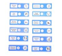 Warmhm Lames de Microscope Préparées en Plastique ABS Lot de 12 Spécimens Animaux Bleus pour Garçon et Filles Élèves et Laboratoire Scolaire Échantillons Biologiques Éducatifs pour