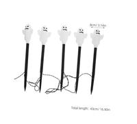 Warmhm Lampe de Sol Halloween LED Fantômes Étanche Balise Lumineuse Extérieure pour Jardin et Pelouse Installation Rapide avec Piquets Solides