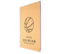 Warmhm Livre de Score Sportif, Cahier de Partition de Basket-Ball, Papier Kaki, Enregistrement Rapide des Données de Match, Facile à Transporter, pour Arbitres et Amis du Sport