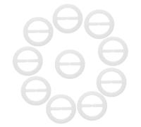 Warmhm Lot de 10 Boucles D’écharpe en Résine Blanche Rondes, Fermoirs Multifonctions pour Vêtements Féminins, Clips de Fixation 3 Cm, Accessoires Mode pour T-shirts et Foulards