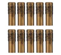 Warmhm Lot de 10 Manchons Métalliques pour Douilles de Candélabres, Cache-bougies Vintage Effet Goutte à Goutte, Dimensions 25x80 Mm, Couleur Bronze Ancien, Accessoires pour Lampes
