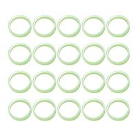 Warmhm Lot de 100 Anneaux Fluorescents Verts en Plastique pour Décoration de Doigts, Accessoires Légers et Confortables pour Fêtes et Voyages