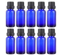 Warmhm Lot de 12 Flacons Vides 20 Ml en Verre Bleu Orifice Compte-gouttes Hermétique, Adaptés aux Huiles Essentielles, Parfums, Cosmétiques, pour Voyage et Usage Quotidien