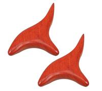 Warmhm Lot de 2 Bâtons de Massage en Bois Naturel Rougeâtre Masseur Corporel Manuel pour Points D’Acupuncture et Trigger Points Léger et Portable pour Soulager Muscles et Tensions au