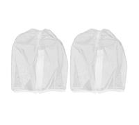 Warmhm Lot de 2 Capuches de Maquillage Blanches Jetables pour Cheveux, Filet Respirant et Léger, Protection Visage pour Enterrements de Vie de Jeune Fille, Essayages en Magasin et
