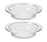 Warmhm Lot De 2 Coupelles De Rechange en Verre pour Chauffe-Cire Et Plaque De Revêtement pour Chauffe-Parfum