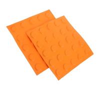 Warmhm Lot de 2 Dalles Tactiles Adhésives en Caoutchouc Jaune Picots Antidérapants Bandes Podotactiles 25 MM pour Trottoirs Aveugles Sécurité Intérieure et Extérieure Signalisation
