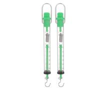 Warmhm Lot de 2 Dynamomètres à Ressort 2,5 Kg, Échelle Mécanique Graduée, Corps Cylindrique Transparent en Plastique, Crochet Inox Suspendre, pour Mesures de Force et Couleur Aléatoire