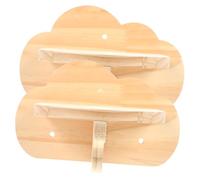 Warmhm Lot de 2 Étagères Murales en pour Chat Escaliers d'escalade Muraux pour Chat Stables Design Naturel et Sûr