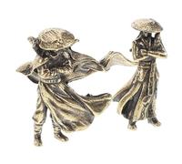 Warmhm Lot De 2 Figurines Chinoises Miniatures De Guerriers Anciens pour Décoration De Bonsaï, Micro-Paysage Compact, Statuettes en Métal, Décor Asiatique De Jardin Traditionnel