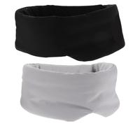 Warmhm Lot de 2 Masques de Sommeil Double Face Réglables Noir et Gris Tissu Doux pour Peau Sensible Bandeau Occultant Anti-Lumière pour Voyage Sieste et Détente Quotidienne