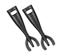 Warmhm Lot De 2 Pinces à Teppanyaki Antidérapantes En Fer Revêtement, Pince Multifonction Pour Assiette à Steak, Outils Cuisine Robustes Pour Plaque De Cuisson De Barbecue Et Poêle à Fajitas