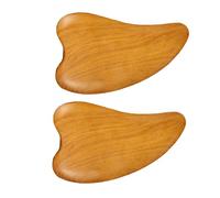 Warmhm Lot De 2 Plaques De Grattage Massage Visage En Bois Naturel, Outil Planche Cœur Compact Pour Soulagement Musculaire, Stimulation Circulation Énergétique Pour Détente Du Corps Cou