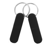 Warmhm Lot de 2 Poinçons Coupe-cigare en Métal Noir Porte-clés, Outil Portable pour Perforer Uniformément les Cigares, Accessoire Compact pour Fumeurs et Fournitures Cigares, Usage